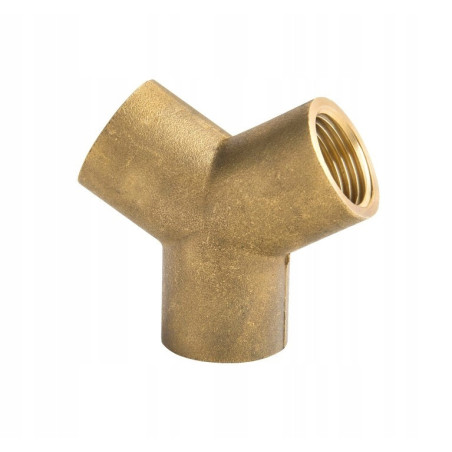 Trójnik Trojak mosiężny Y 1/2 cala GWGWGW