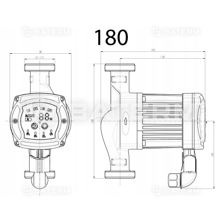 POMPA C.O. ELEKTRONIK ENERGOOSZCZĘDNA 40N + ŚRUB.