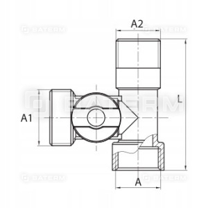 ZAWÓR KULOWY 3 DROGOWY 1/2×1/2×3/4