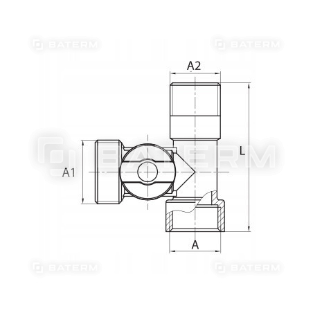 ZAWÓR KULOWY 3 DROGOWY 1/2×1/2×3/4