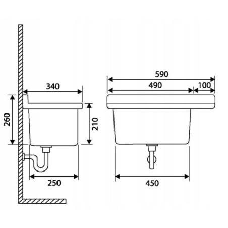 KOMORA Gospodarcza 60 CZARNA + KRAN POJEDYNCZY