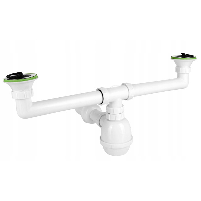 SYFON DO ZLEWOZMYWAKA 2-KOMOROWEGO TWORZYWO