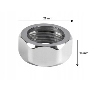 NAKRĘTKA CHROMOWANA DO BATERII 3/4 cala MOCUJĄCA