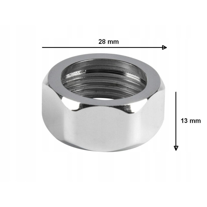 NAKRĘTKA CHROMOWANA DO BATERII 3/4 cala MOCUJĄCA