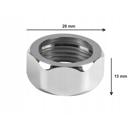 NAKRĘTKA CHROMOWANA DO BATERII 3/4 cala MOCUJĄCA