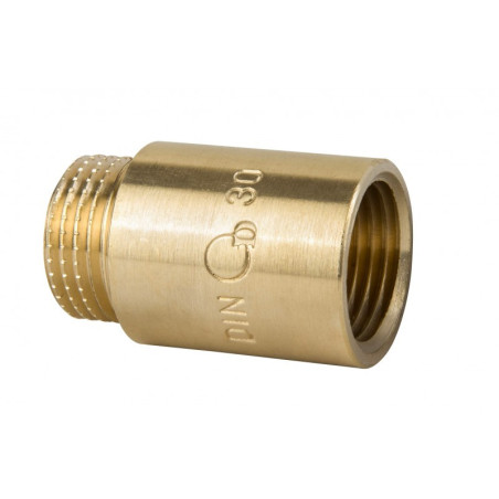 Przedłużka mosiężna 1 cal DN25 długość 20 mm