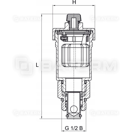 Odpowietrznik automatyczny 1/2 PION CHROM