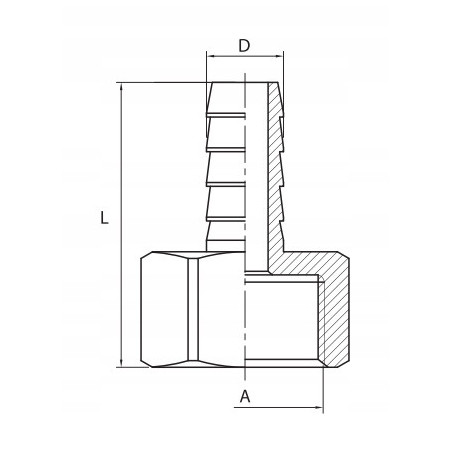 KOŃCÓWKA DO WĘŻA 1/2 cala GW x 12 mm mosiężna