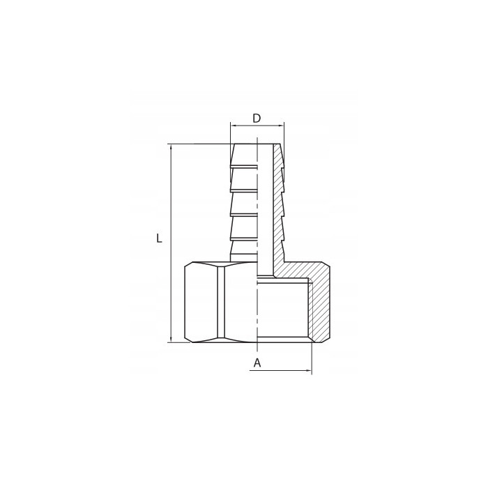 KOŃCÓWKA DO WĘŻA 1/2 cala GW x 14 mm mosiężna
