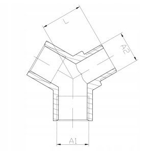 Trójnik Trojak mosiężny Y 1/2 cala GWGWGZ