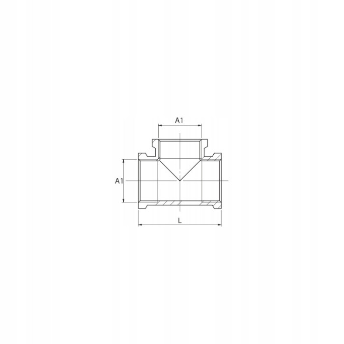 Trójnik Trojak mosiężny redukcyjny 5/4 x 1 cal