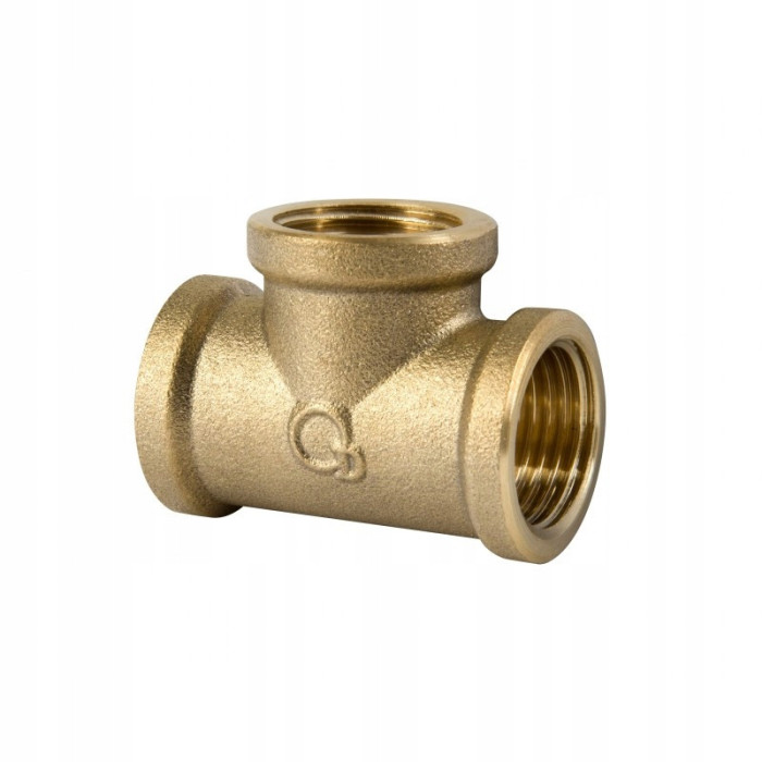 Trójnik Trojak mosiężny redukcyjny 1 x 1/2 cala