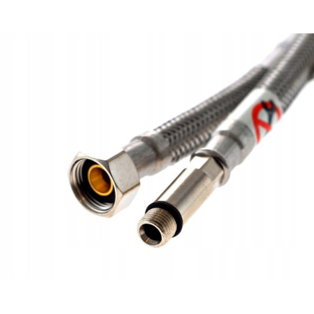 Wąż Wężyk w oplocie stalowym M10x3/8 cala x 40 cm