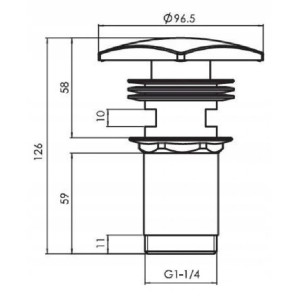 SPUST Z KORKIEM AUTOMAT. 1.1/4 "KWADRAT"