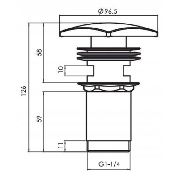 SPUST Z KORKIEM AUTOMAT. 1.1/4 "KWADRAT"