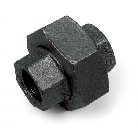 Dwuzłączka śrubunek czarny 6/4 cala DN40