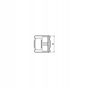 MUFA czarna 2 cale DN50