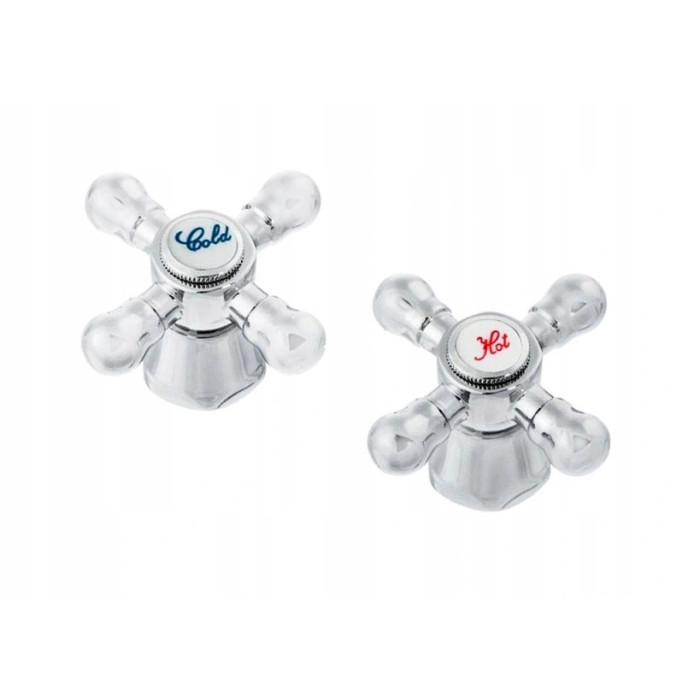 Pokrętło baterii RETRO metal chrom 15 zębów