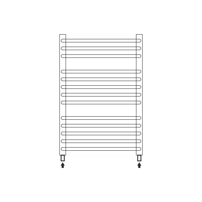 Grzejnik Łazienkowy GR2 1580 x 400 mm 533 W BIAŁY