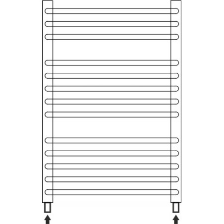 Grzejnik Łazienkowy GR2 1120 x 400 mm 360 W BIAŁY