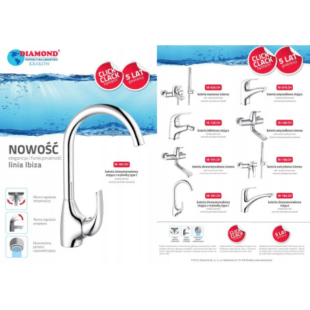 Bateria zlewozmywakowa stojąca DIAMOND C IBIZA
