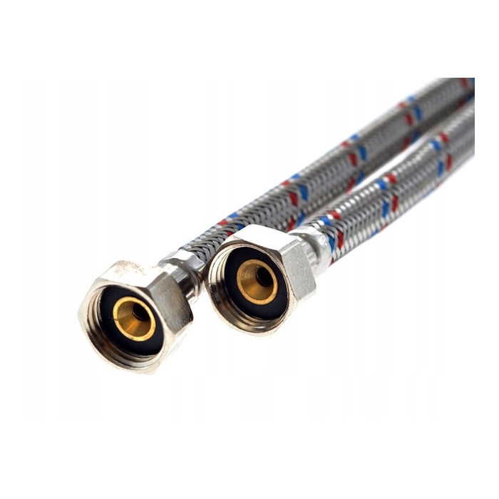 Wąż Wężyk w oplocie stalowym 1/2x1/2 cala x 80 cm