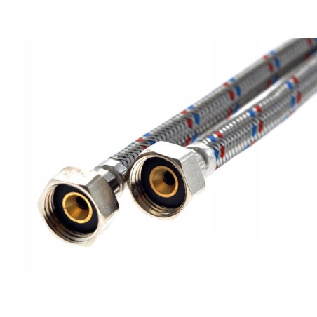 Wąż Wężyk w oplocie stalowym 1/2x1/2 cala x 50 cm