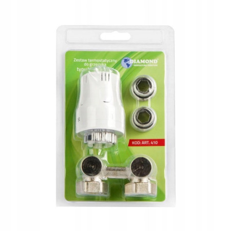 Zestaw termostat. do grzejnika typ V dolny kątowy