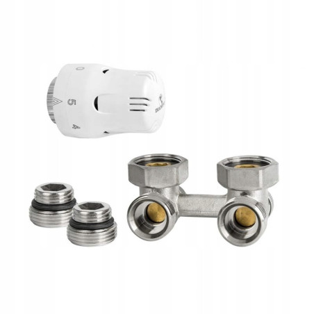 Zestaw termostat. do grzejnika typ V dolny kątowy