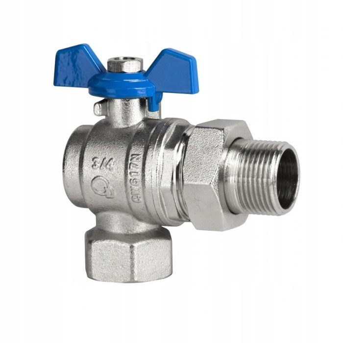 Zawór kurek kulowy 1 cal kąt. Hiszpan śrubunekPN30