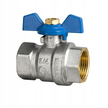 Zawór kurek kulowy 1/2 cala DN15 Hiszpan WW MOTYL NIEBIESKI DIAMOND