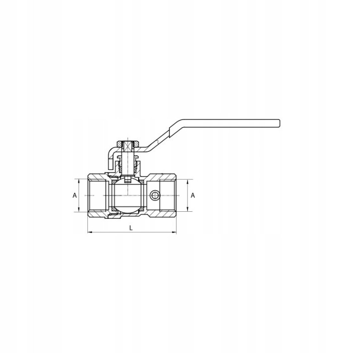 Zawór kurek kulowy 3/4 cala DN20 Hiszpan z odpowietrznikiem