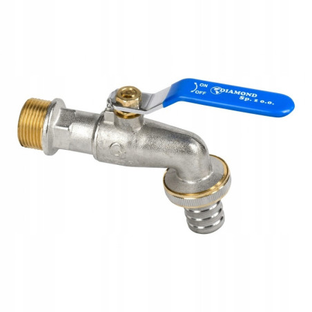 Zawór kurek kulowy 3/4 cala DN20 Ogrodowy Hiszpan DŁAWIK CZERPALNY DIAMOND