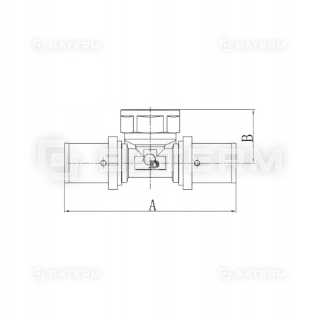 Trójnik 1 cal GW x 25 x 25 PEX zapras. Diamond