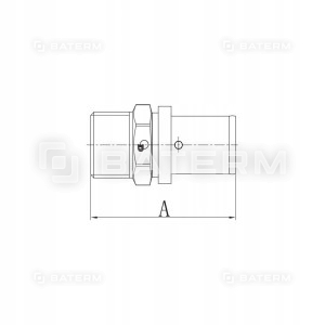 Nypel 25 x 1 cal PEX zaprasowywany Diamond