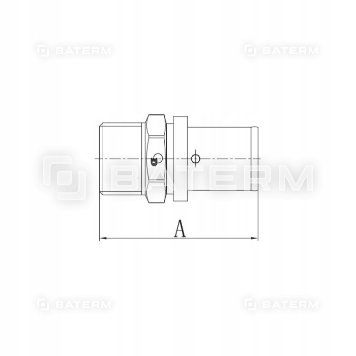 Nypel 20 x 1/2 cala PEX zaprasowywany Diamond