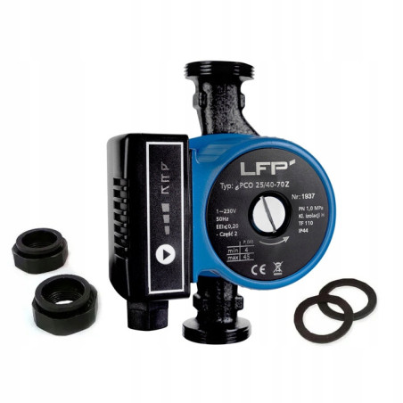 ELEKTRONICZNA POMPA OBIEGOWA C.O. LFP LESZNO POLSKA EPCO 25 / 40-70 180
