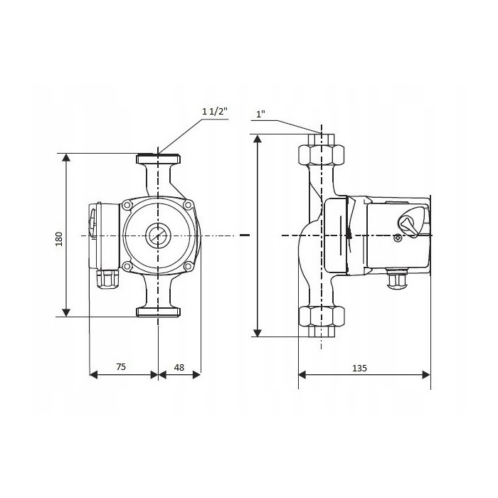 POMPA OBIEGOWA C.O. LFP LESZNO PCOw 25/40 25POr40c