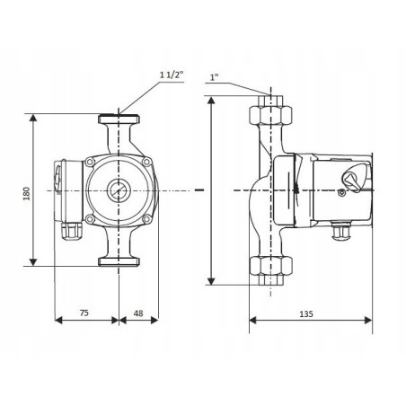 POMPA OBIEGOWA C.O. LFP LESZNO PCOw 25/40 25POr40c