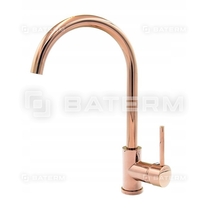 BATERIA KUCHENNA ZLEW KRAN KUCHENNY BETA ROSE GOLD