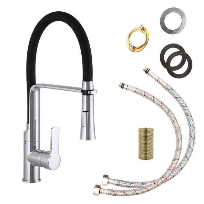 VEGAS CHROM BATERIA KUCHENNA Z WYCIĄGANĄ WYLEWKĄ