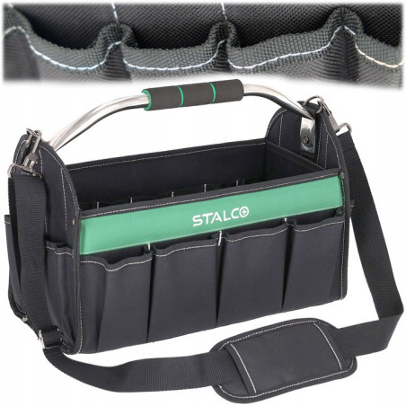 TORBA NARZĘDZIOWA MONTERSKA WARSZTATOWA WZMOCNIONA TNS30 STALCO 40x20cm