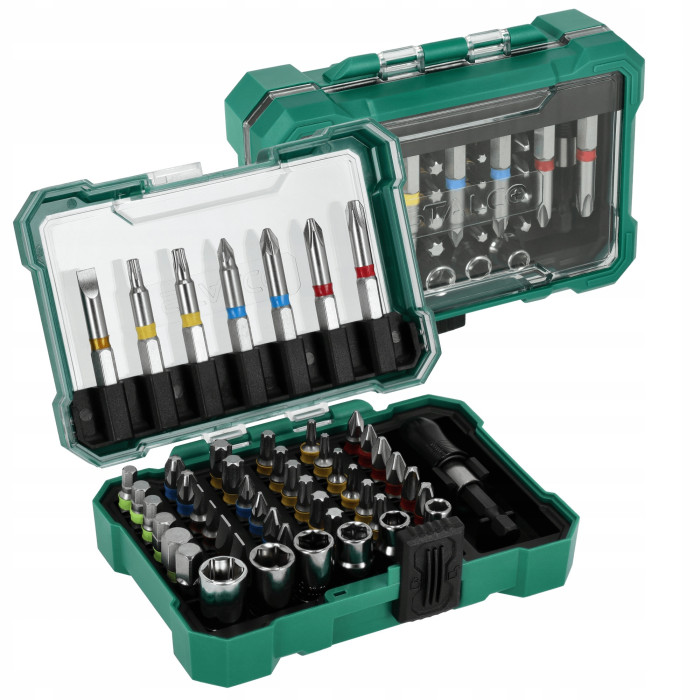 ZESTAW BITÓW, NASADEK ORAZ ADAPTORA 50 ELEMENTÓW STALCO