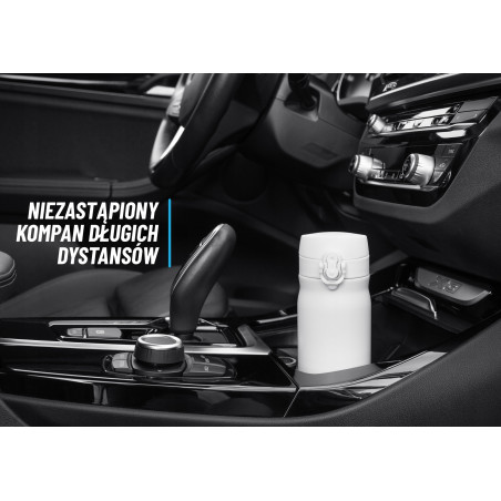 BUTELKA TERMICZNA KUBEK TERMOS BIDON 400ml STAL BIAŁA NOVEEN