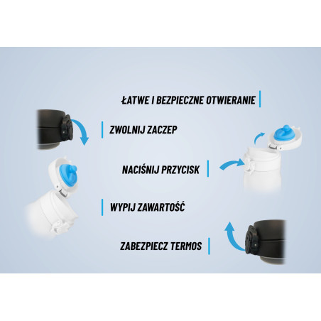 BUTELKA TERMICZNA KUBEK TERMOS BIDON 400ml STAL BIAŁA NOVEEN