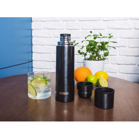 SZCZELNY TERMOS Z DWOMA KUBKAMI BUTELKA TERMICZNA 0,5L SZKOŁY PRACY NOVEEN