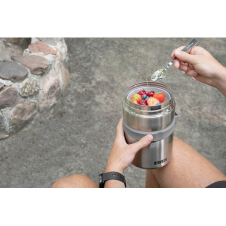 TERMOS OBIADOWY MENAŻKA NA ZUPĘ LUNCH SZCZELNY 2L NOVEEN SREBRNY NOWOCZESNY