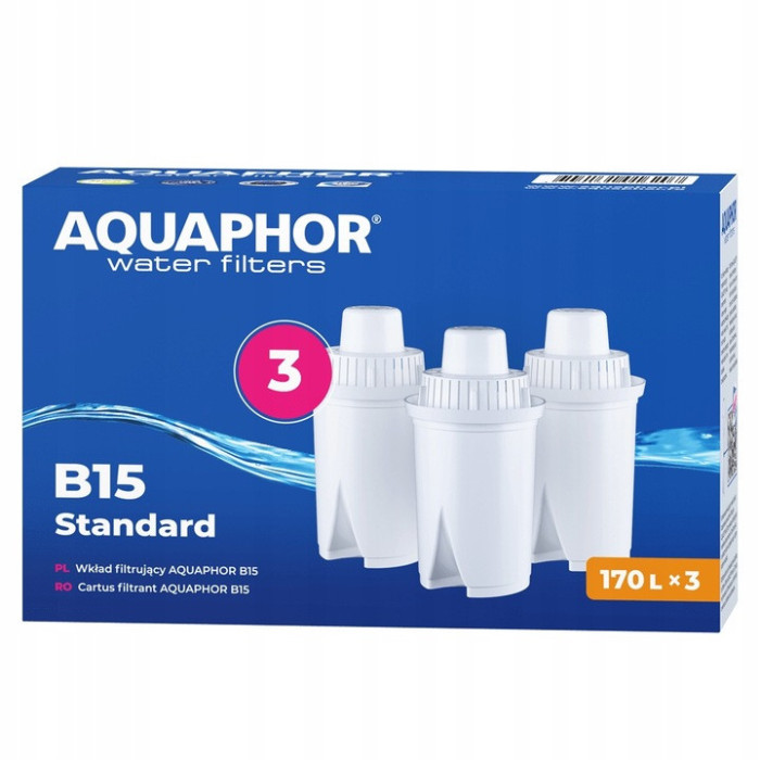 3x FILTR DO WODY AQUAPHOR WKŁAD FILTRUJĄCY B15 BRI