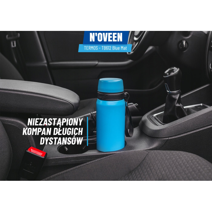 TERMOS TURYSTYCZNY BUTELKA TERMICZNA 700ml INOX NIEBIESKA SZCZELNA NOVEEN