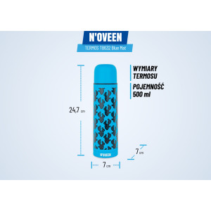 TERMOS Z KUBKIEM BUTELKA TERMICZNA KUBEK TURYSTYCZNY DLA DZIECI DO SZKOŁY